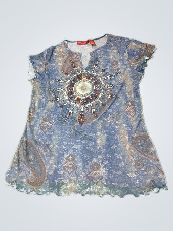 Gloria Vanderbilt Women's bedrucktes Kurzarmoberteil