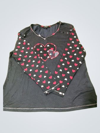 Intimo Lingerie Langarm-Oberteil mit Herzen
