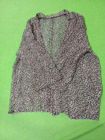 Sheer Cardigan mit Animal-Print