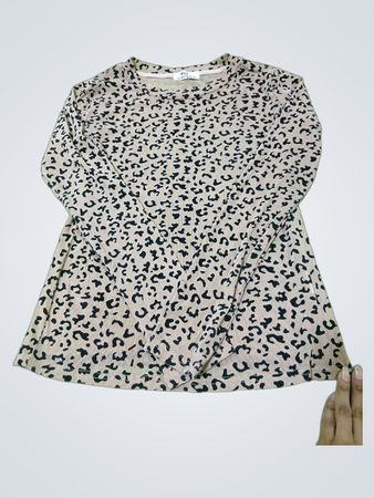 May by Shining Star Leopard Print Langarm-Oberteil