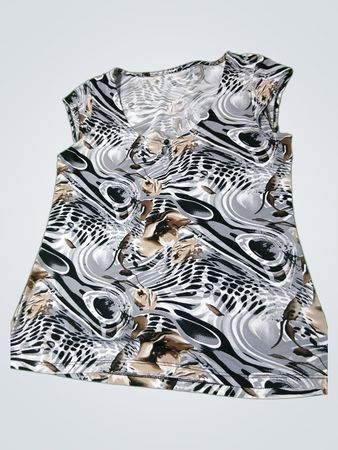 Ärmelloses Top mit abstraktem Print