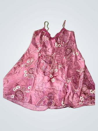 Feines nachtblau-lila Nachthemd mit Paisley-Muster