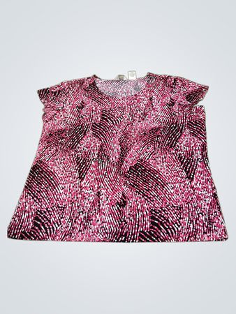 Laura Ashley Petite Pink Abstract Print Kurzarmshirt