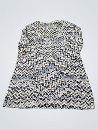 Langarm-Stricktop mit Zickzackmuster