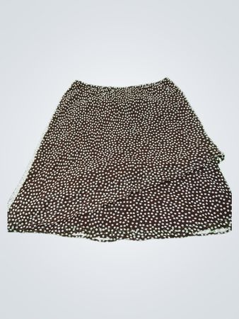 R&K Originals Damen Rock mit braunen Polka-Dots, Größe 12