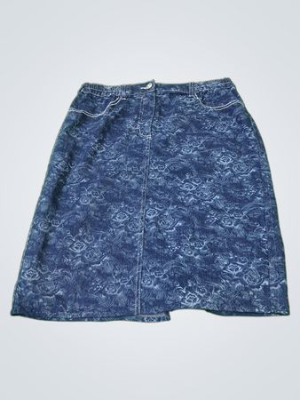 Paola! Jeans mit floralem Print, A-Linien-Rock