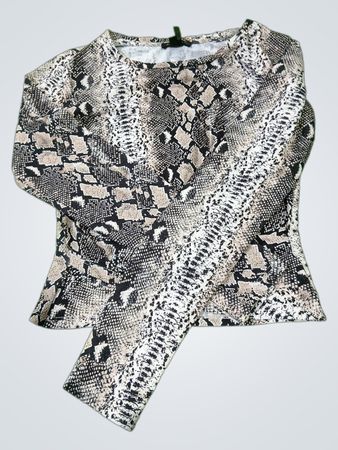 Dynamite Snake Print Langarmtop