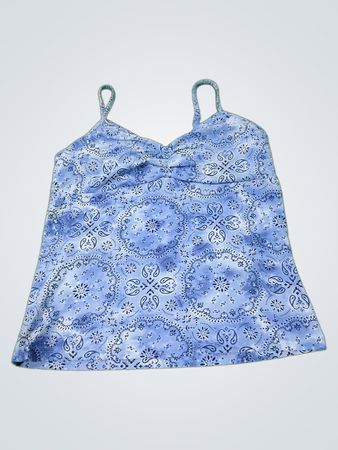 Blaues Paisley-Tanktop
