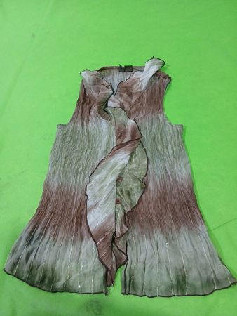 Damen-Ärmelloses Crinkle-Top