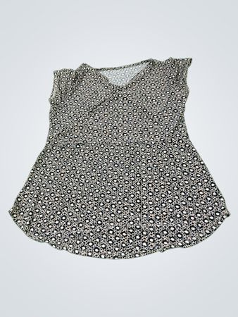 Damen-T-Shirt mit V-Ausschnitt und Print