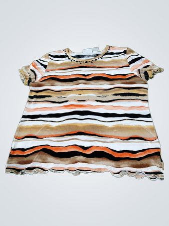 Alfred Dunner Damen Falten Top mit Streifen