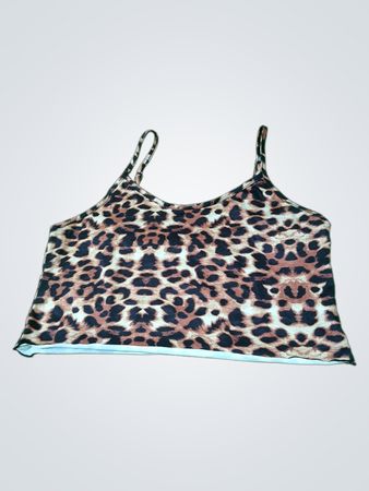 Leopardprint-Bauchfreies Top