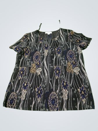 Tradition Damen T-Shirt mit Blumenmuster und kurzen Ärmeln