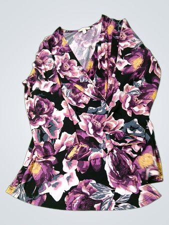Laura Damen Wickeloberteil mit Blumenmuster