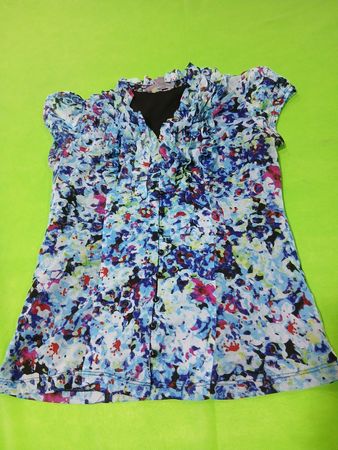 Ny Collection Damenbluse mit Blumenmuster und Rüschen