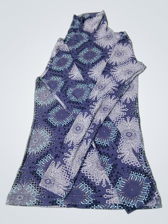 Langarm-Shirt mit Rollkragen und geometrischem Muster