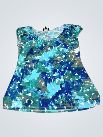 Lori Michaels Collection Oberteil mit abstraktem Druck und Kappärmeln