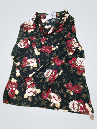 Jaclyn Smith Classic Langärmeliges Oberteil mit floralem Allover‑Muster