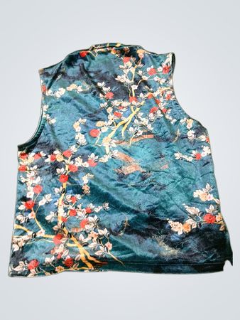 Ärmelloses Top mit Blumenmuster
