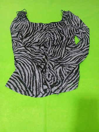 EAST CAPSULE Zebra-Print gerafftes Top