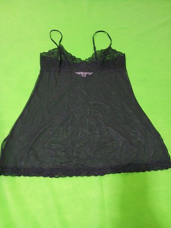 Victoria's Secret Schwarze Chemise mit Spitzenbesatz