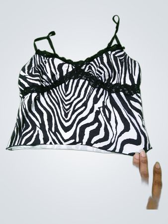 Zebra-Print-Trägertop mit Spitzenbesatz