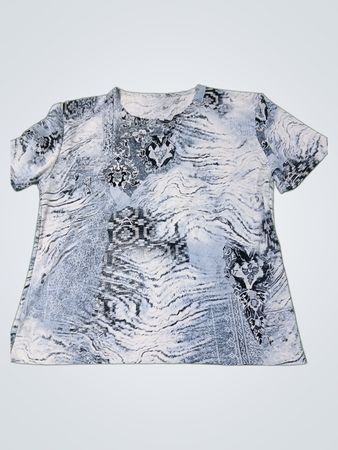 T-Shirt mit abstraktem Druck
