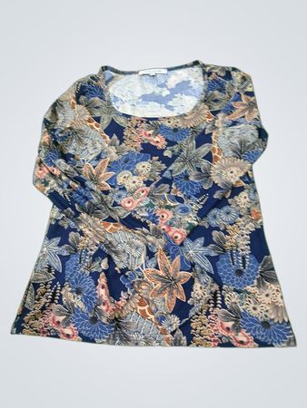 Jacqueline Riu Oberteil mit Blumenmuster und langen Ärmeln