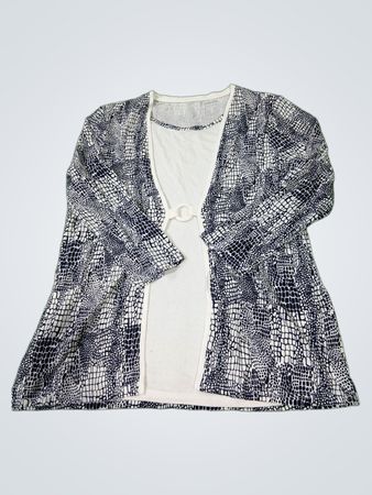 Damen-Cardigan mit langen Ärmeln und Schlangenprint