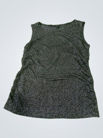 Das limitierte schwarze, funkelnde, ärmellose Top