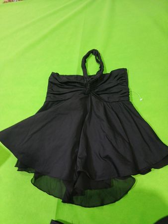 Chicwish Schwarzes Neckholder-Kleid mit gerafftem trägerlosem Design