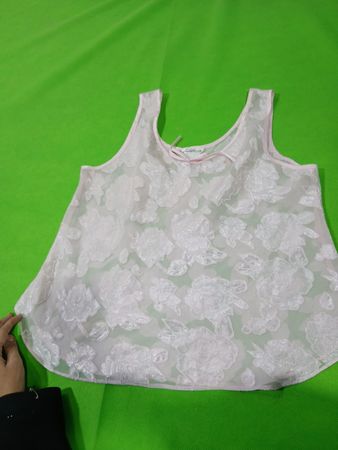 Secret Treasures Women's Sheer Floral Tank Top
