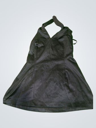 Blanco Schwarzes Neckholder-Minikleid