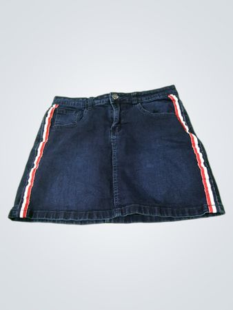 Jeansrock mit seitlichen Streifen