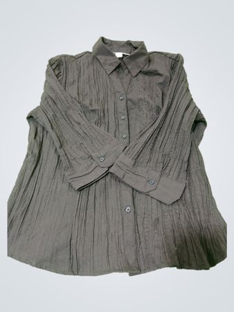 Tradition Country Collection Petite 16P Schwarzes Texturiertes Hemd