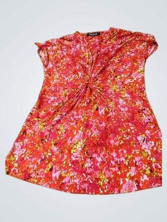 CHAUS Kleid mit Blumenmuster und kurzen Ärmeln