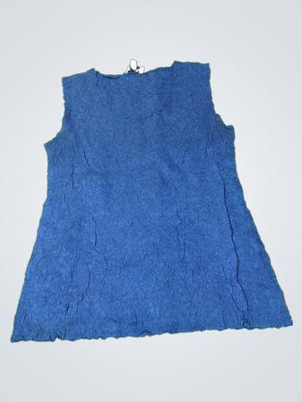 Terra Nostra Femme Blue texturiertes ärmelloses Top