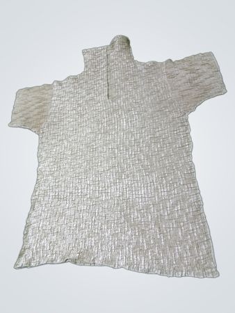 Beiges gerafftes Rollkragenoberteil