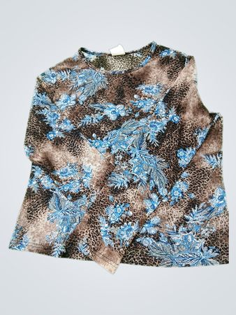 Langärmliges Top mit Blumenmuster