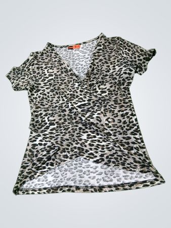 Leoprint V-Ausschnitt-Top