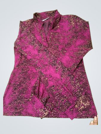 HENNÉS collection Damen Bluse in Lila mit Schlangenmuster