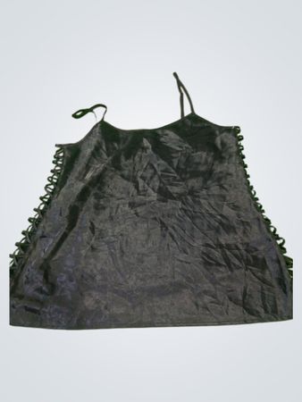 La Vie en Rose Schwarzes Satin-Cami-Top