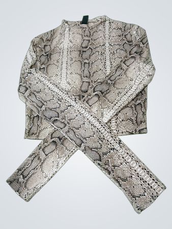 Windsor Schlangen-Print Langarmtop