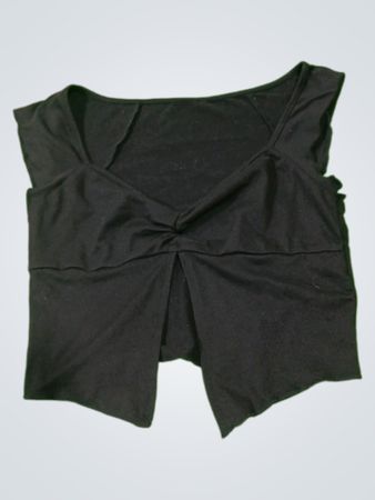 Schwarzes Crop-Top
