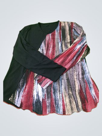 Langarmoberteil mit abstraktem Druck