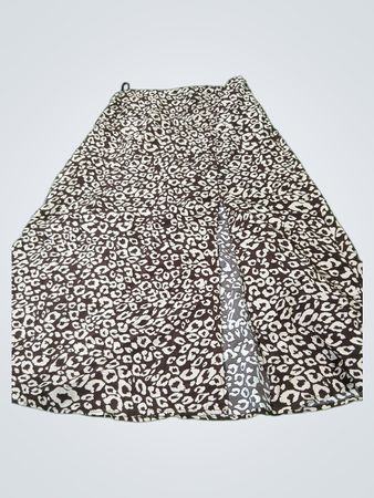 Leoprint-Midirock mit Schlitz