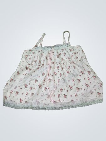 Spitzenbesetztes Camisole mit Blumenmuster