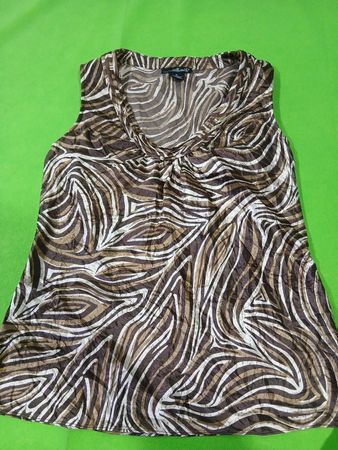 will smith sleeveless zebra print top