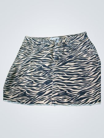 Gonna corta a stampa zebrata Denim Co.