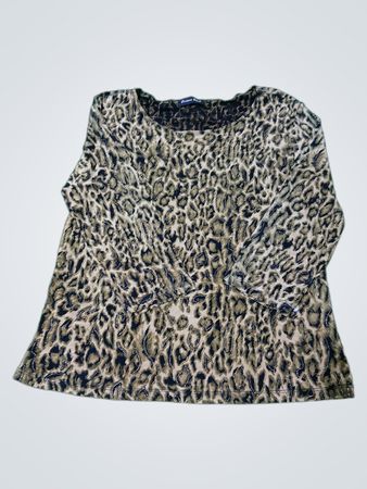 Top Brittany com estampa de leopardo preta